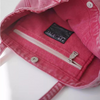 Denim-Tasche aus gewaschenem Canvas in Rosa, Blau und Grau