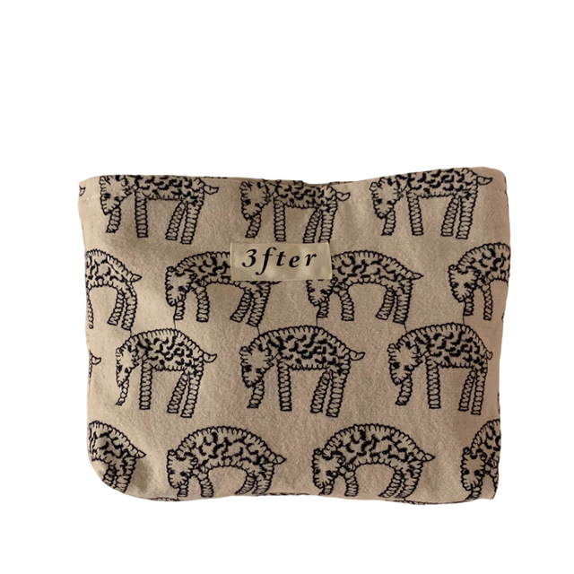 미니멀리스트 고트 파우치 캔버스 지퍼백