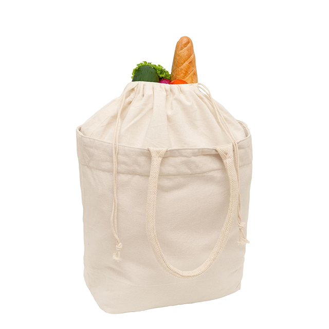 巾着付きオーガニックコットン トートバッグ ラージ