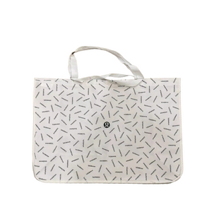 Colecci&oacute;n de bolsos reutilizables con logotipo completo en blanco