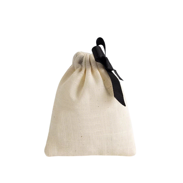 Bolsa de joyer&iacute;a con cord&oacute;n de algod&oacute;n de bamb&uacute; natural
