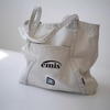 Denim-Tasche aus gewaschenem Canvas in Rosa, Blau und Grau