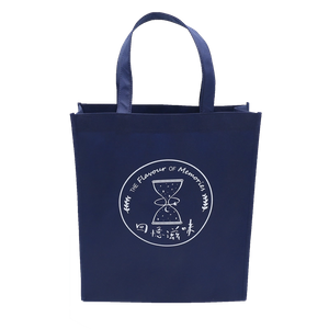 Bolsa de asas no tejida biodegradable azul profundo