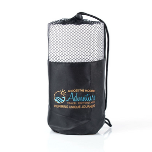 Logotipo personalizado del bolso con cord&oacute;n de malla de poli&eacute;ster 