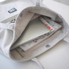 Denim-Tasche aus gewaschenem Canvas in Rosa, Blau und Grau