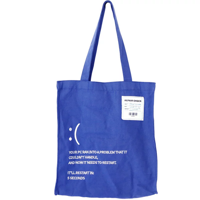  Bolso bandolera de lona para desarrolladores Klein Blue Geek
