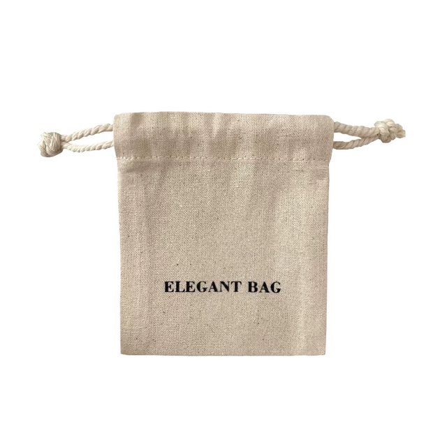 Bolsa con cord&oacute;n de algod&oacute;n y lino con logotipo personalizado
