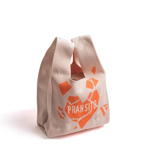 하트 시리즈 고탄력 니트 토트백