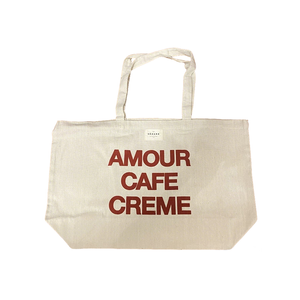 Gro&szlig;e Canvas-Einkaufstasche mit Farbblockmuster und franz&ouml;sischem Muster