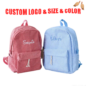 Mochila de pana bordada para ni&ntilde;as